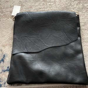 Black leather bag